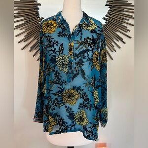 Johnny Was Burnout Velvet Blouse